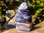 Polished Watermelon Fluorite Standing Display Pieces x 2 From Uis, Namibia - Toprock Gemstones and Minerals 