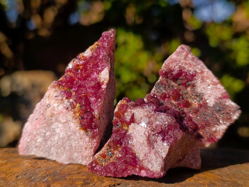 Natural Spherocobaltite Specimens x 12 From Musonoi Mine, Congo - Toprock Gemstones and Minerals 