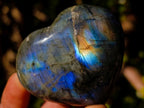 Polished Labradorite Hearts x 12 From Madagascar - Toprock Gemstones and Minerals 