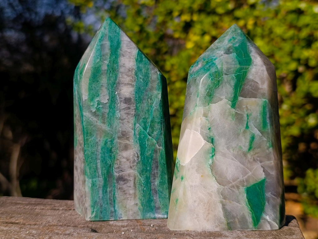 Polished Buddstone Standing Display Crystals x 3 From Swaziland - Toprock Gemstones and Minerals 