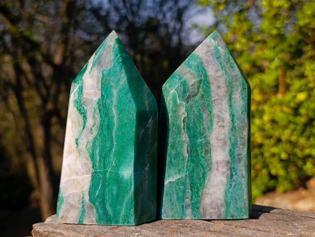 Polished Buddstone Standing Display Crystals x 3 From Swaziland - Toprock Gemstones and Minerals 