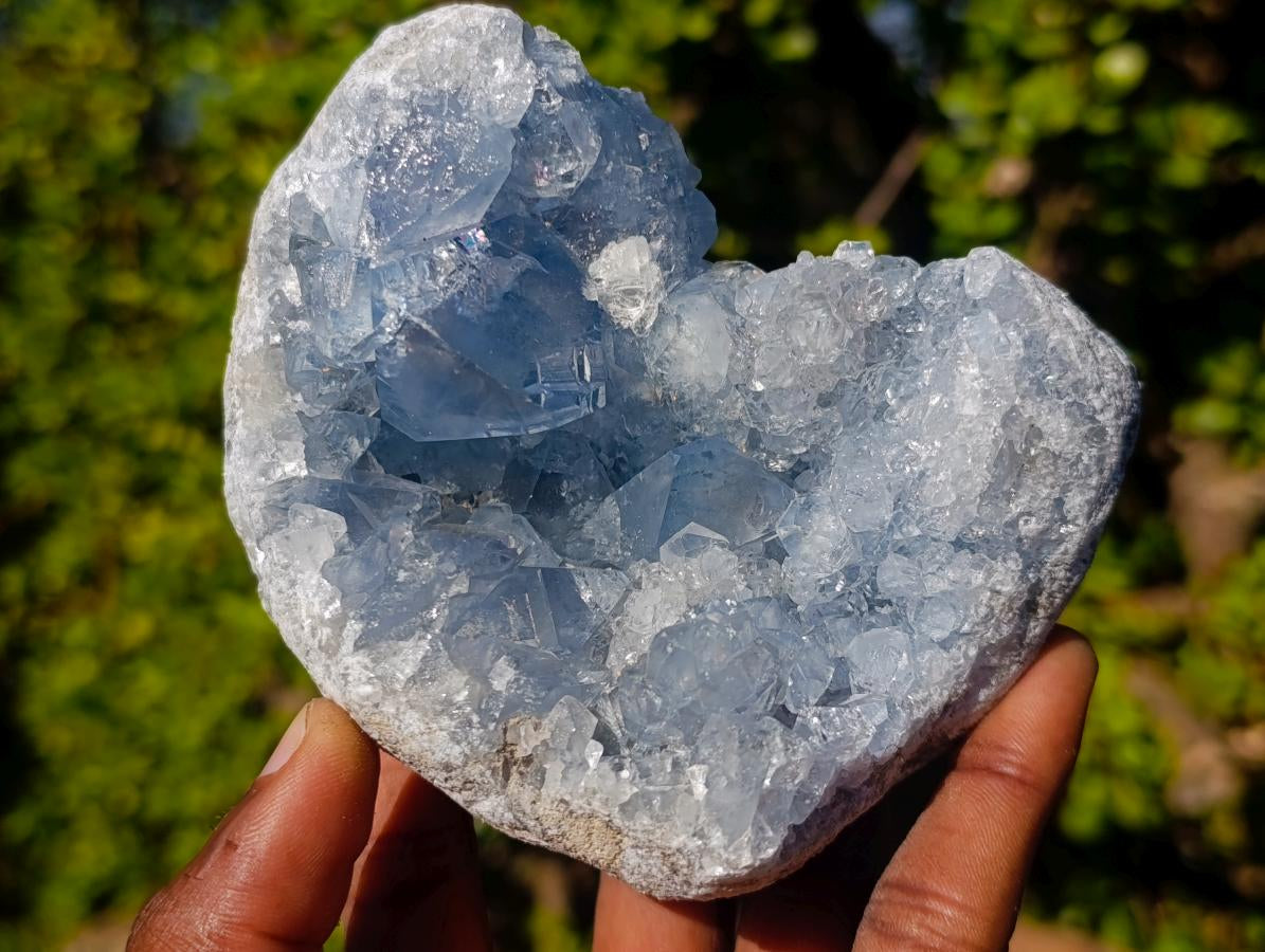 Natural Blue Celestite Specimens x 3 From Sakoany, Madagascar - Toprock Gemstones and Minerals 