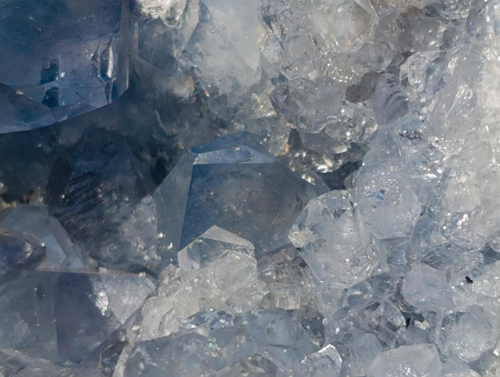 Natural Blue Celestite Specimens x 3 From Sakoany, Madagascar - Toprock Gemstones and Minerals 