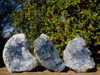 Natural Blue Celestite Specimens x 3 From Sakoany, Madagascar - Toprock Gemstones and Minerals 