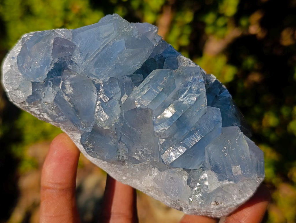 Natural Blue Celestite Specimens x 3 From Sakoany, Madagascar - Toprock Gemstones and Minerals 