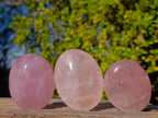 Polished Gemmy Rose Quartz Palm Stones x 12 From Madagascar - Toprock Gemstones and Minerals 