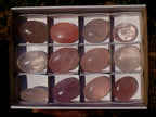 Polished Gemmy Rose Quartz Palm Stones x 12 From Madagascar - Toprock Gemstones and Minerals 