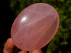 Polished Gemmy Rose Quartz Palm Stones x 12 From Madagascar - Toprock Gemstones and Minerals 