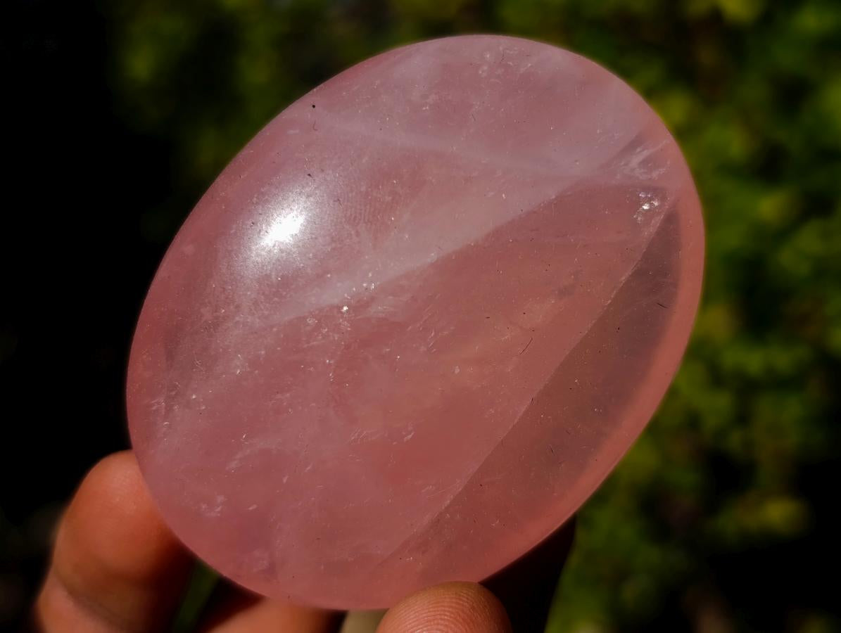 Polished Gemmy Rose Quartz Palm Stones x 12 From Madagascar - Toprock Gemstones and Minerals 