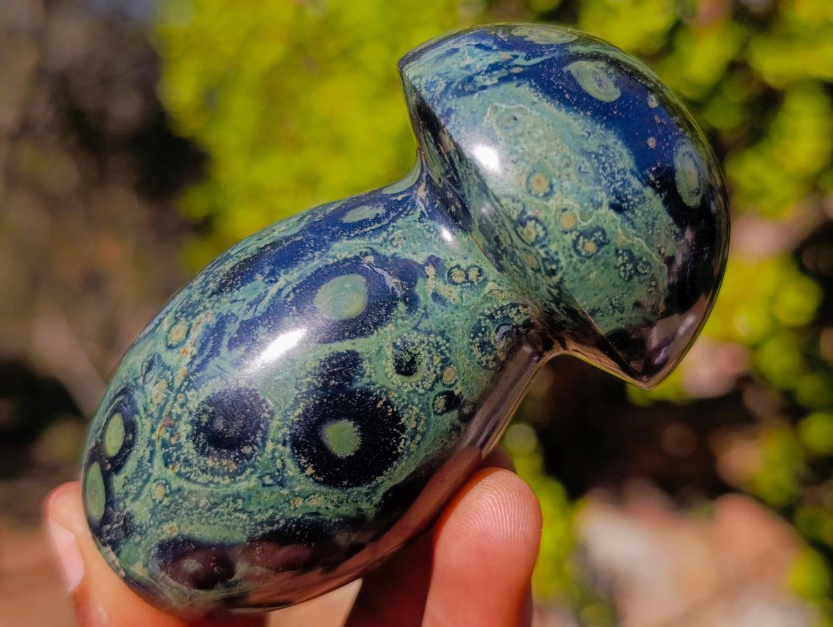 Polished Stromatolite "Kambaba Jasper" Mushrooms x 12 From Katsepy, Madagascar - Toprock Gemstones and Minerals 