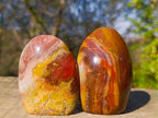 Polished Red and Brown Jasper Standing Display Pieces x 6 From Madagascar - Toprock Gemstones and Minerals 