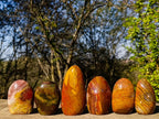 Polished Red and Brown Jasper Standing Display Pieces x 6 From Madagascar - Toprock Gemstones and Minerals 