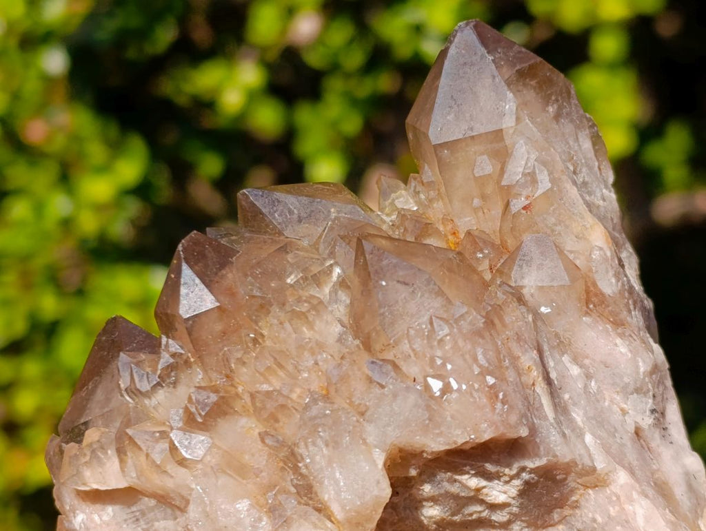 Natural Cascading Smokey Phantom Quartz Clusters x 6 From Luena, Congo - Toprock Gemstones and Minerals 