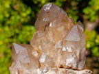 Natural Cascading Smokey Phantom Quartz Clusters x 6 From Luena, Congo - Toprock Gemstones and Minerals 