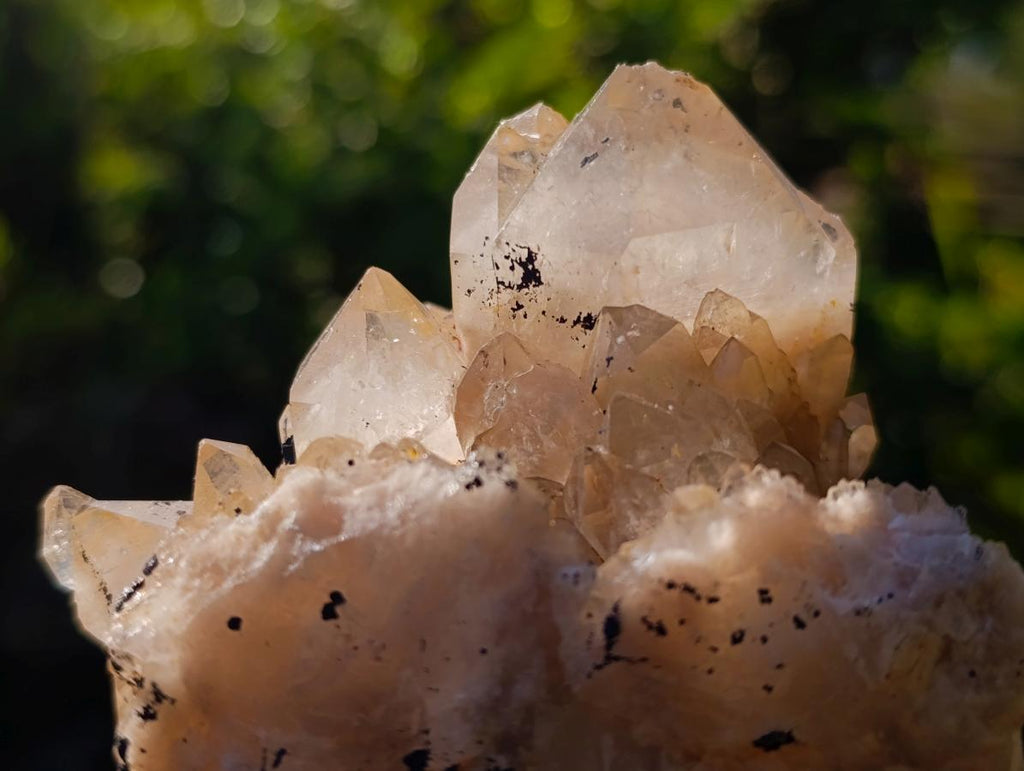 Natural Cascading Smokey Phantom Quartz Clusters x 6 From Luena, Congo - Toprock Gemstones and Minerals 