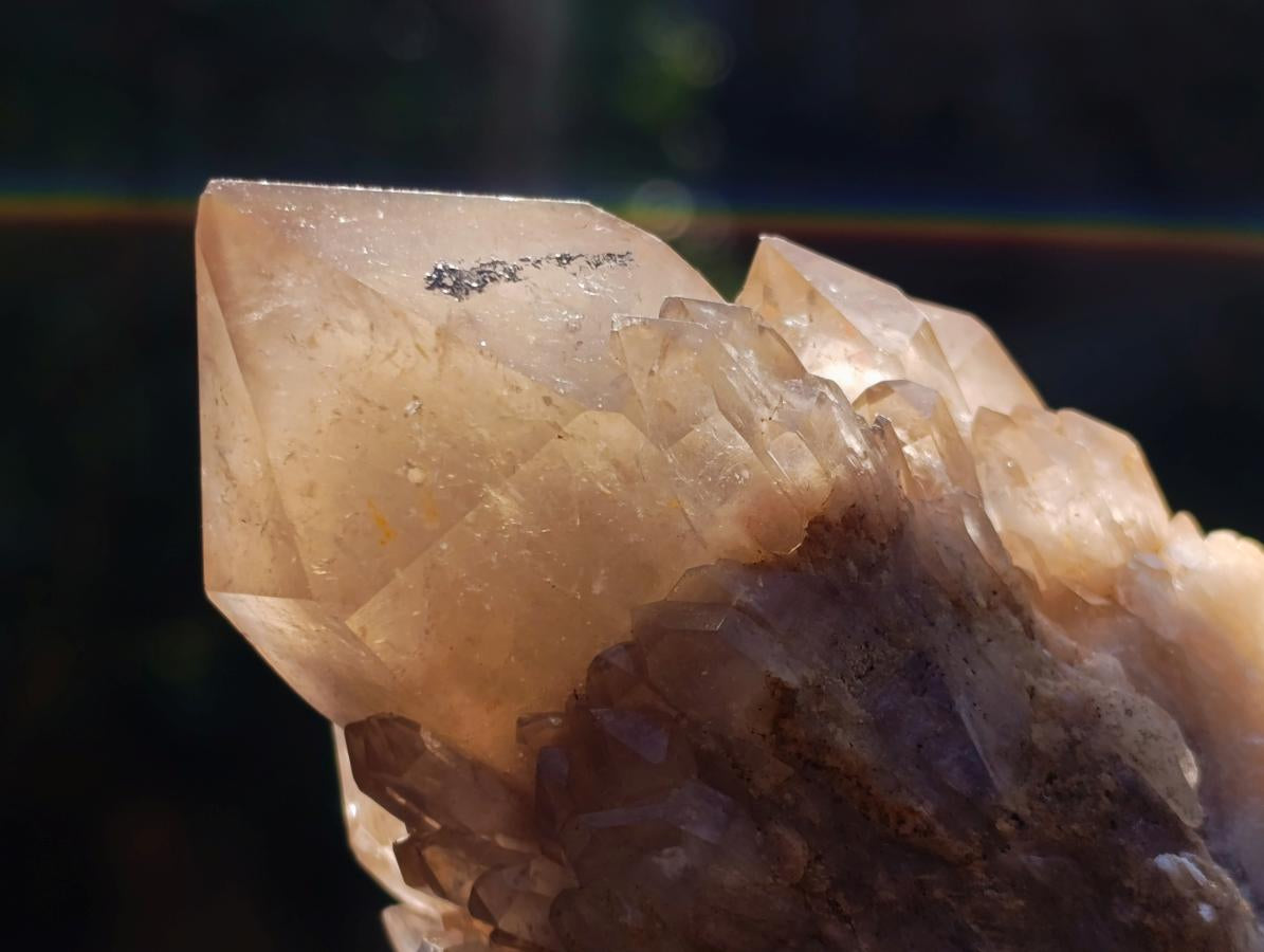 Natural Cascading Smokey Phantom Quartz Clusters x 6 From Luena, Congo - Toprock Gemstones and Minerals 