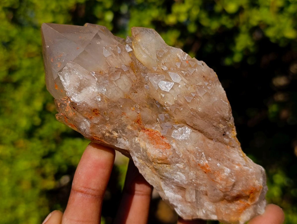 Natural Cascading Smokey Phantom Quartz Clusters x 6 From Luena, Congo - Toprock Gemstones and Minerals 