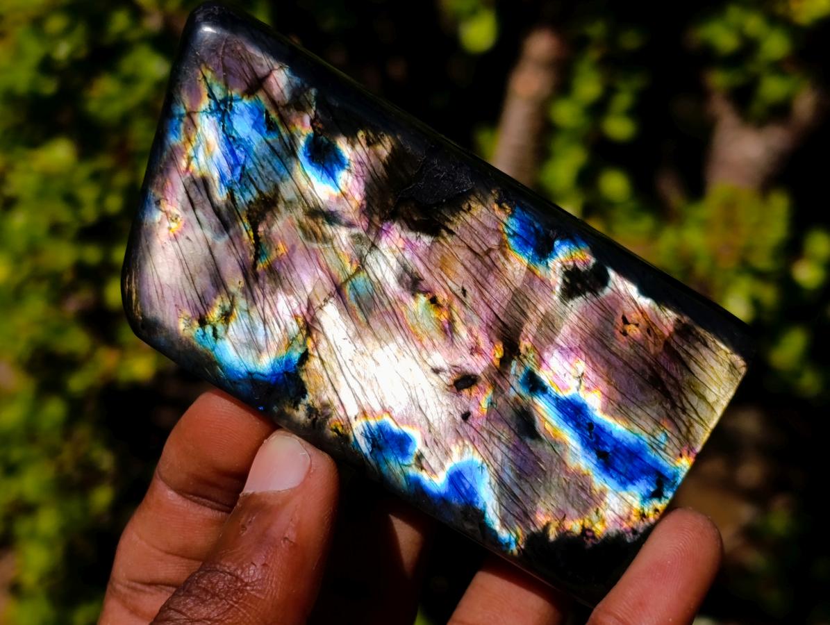 Polished Labradorite Standing Display Pieces x 6 From Madagascar - Toprock Gemstones and Minerals 