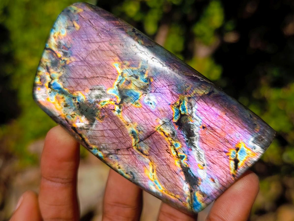 Polished Labradorite Standing Display Pieces x 6 From Madagascar - Toprock Gemstones and Minerals 