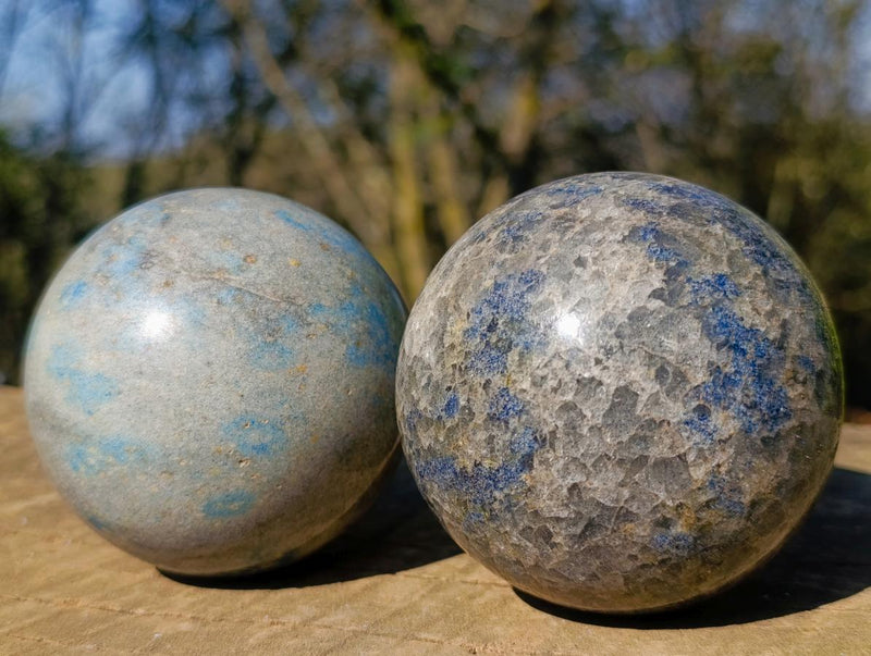 Polished Mixed Multi Mineral Spheres x 3 From Madagascar - Toprock Gemstones and Minerals 