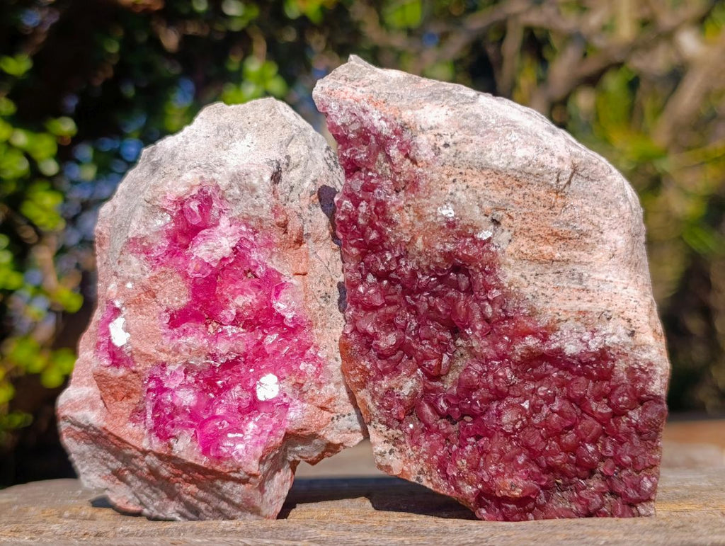 Natural Spherocobaltite Specimens x 2 From Musonoi Mine, Congo - Toprock Gemstones and Minerals 