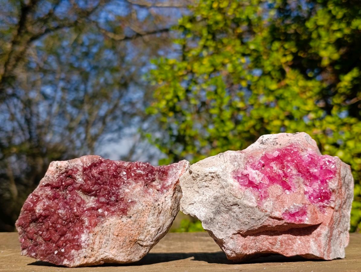 Natural Spherocobaltite Specimens x 2 From Musonoi Mine, Congo - Toprock Gemstones and Minerals 
