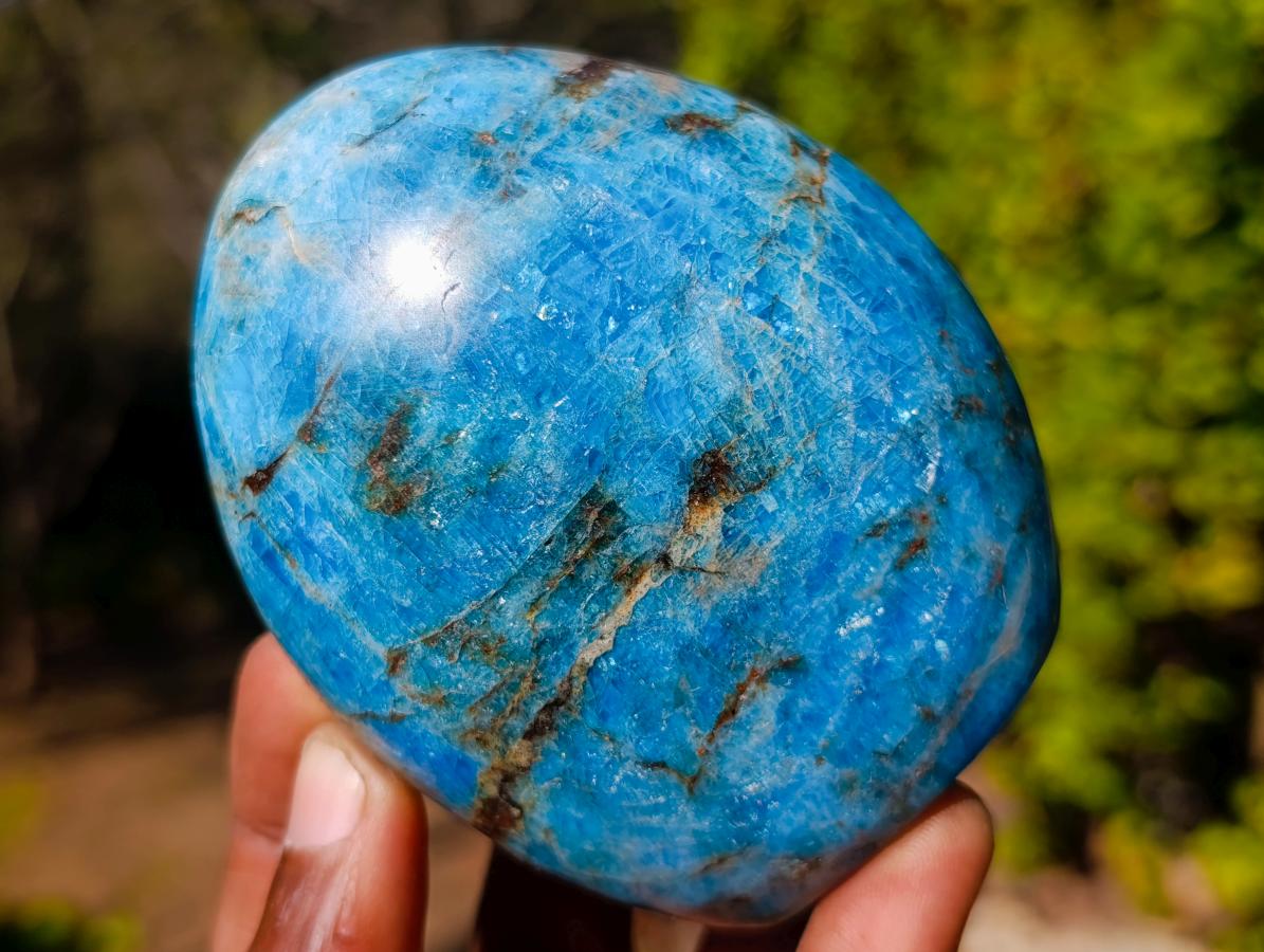 Polished Blue Apatite Standing Display Pieces x 6 From Betroka, Madagascar - Toprock Gemstones and Minerals 
