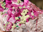 Natural Salrose Cobaltoan Dolomite Specimens with Malachite and Heterogenite x 12 From Kakanda, Congo - Toprock Gemstones and Minerals 