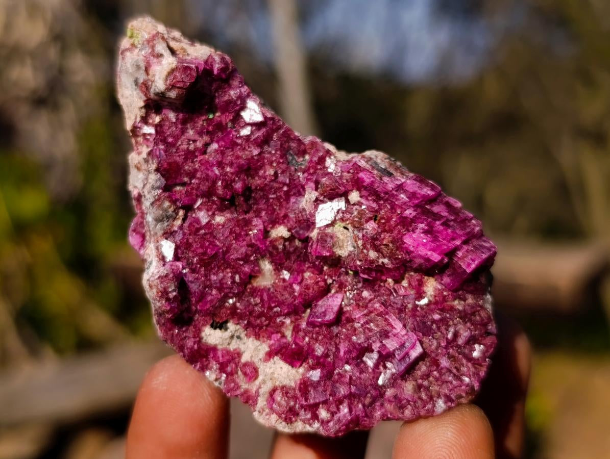 Natural Salrose Cobaltoan Dolomite Specimens with Malachite and Heterogenite x 12 From Kakanda, Congo - Toprock Gemstones and Minerals 