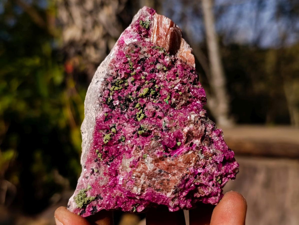 Natural Salrose Cobaltoan Dolomite Specimens with Malachite and Heterogenite x 12 From Kakanda, Congo - Toprock Gemstones and Minerals 