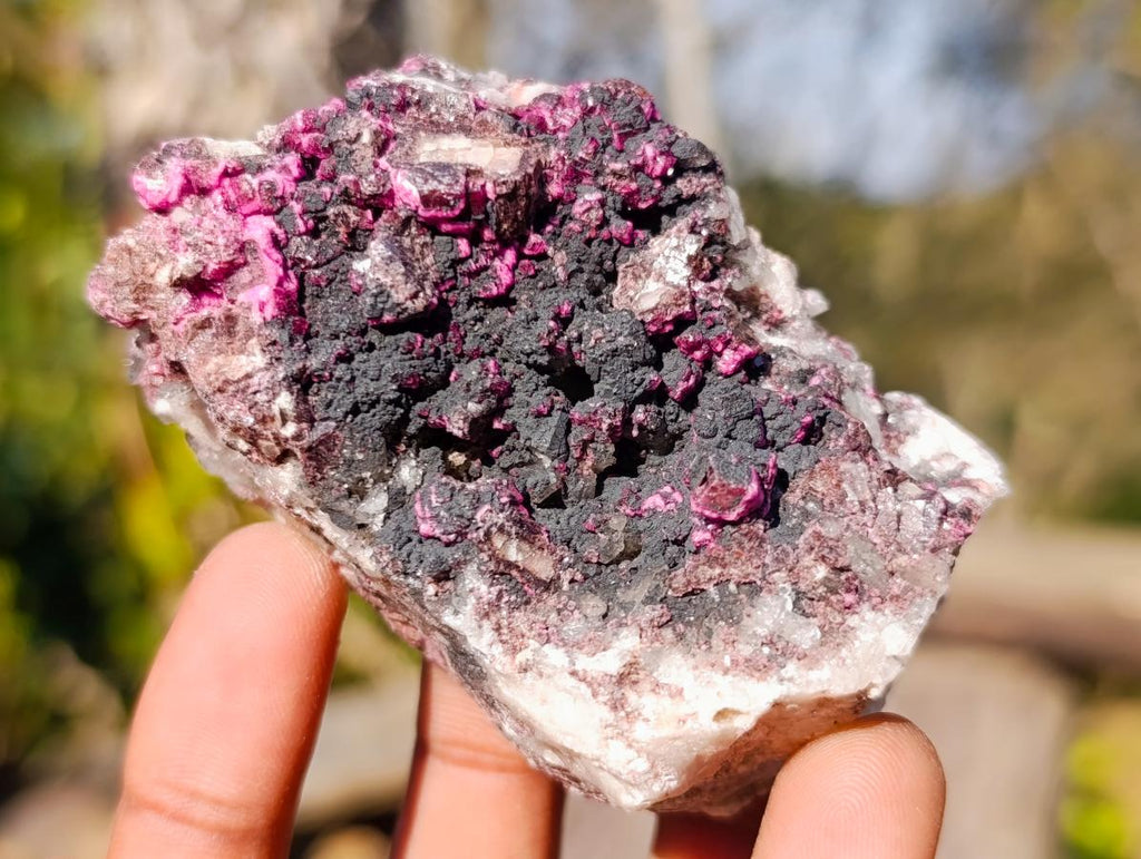 Natural Salrose Cobaltoan Dolomite Specimens with Malachite and Heterogenite x 12 From Kakanda, Congo - Toprock Gemstones and Minerals 