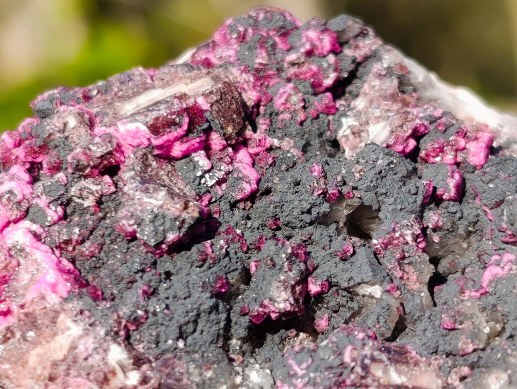 Natural Salrose Cobaltoan Dolomite Specimens with Malachite and Heterogenite x 12 From Kakanda, Congo - Toprock Gemstones and Minerals 