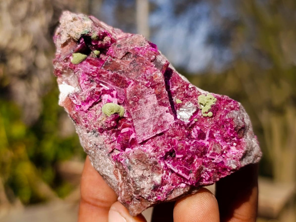 Natural Salrose Cobaltoan Dolomite Specimens with Malachite and Heterogenite x 12 From Kakanda, Congo - Toprock Gemstones and Minerals 