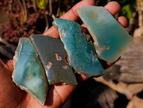 Polished on One Side Mtorolite Chrysoprase Slices x 24 From Mutorashanga, Zimbabwe - Toprock Gemstones and Minerals 