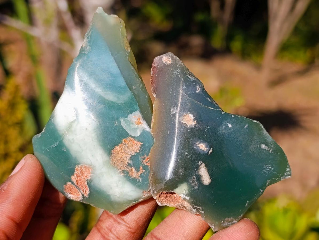 Polished on One Side Mtorolite Chrysoprase Slices x 24 From Mutorashanga, Zimbabwe - Toprock Gemstones and Minerals 
