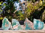 Polished on One Side Mtorolite Chrysoprase Slices x 24 From Mutorashanga, Zimbabwe - Toprock Gemstones and Minerals 