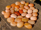 Polished Orange Twist Calcite Galets x 34 From Maevantanana, Madagascar - Toprock Gemstones and Minerals 