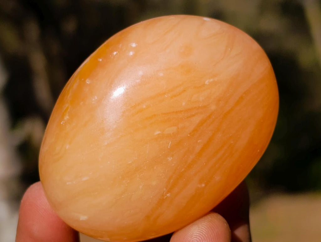 Polished Orange Twist Calcite Galets x 34 From Maevantanana, Madagascar - Toprock Gemstones and Minerals 
