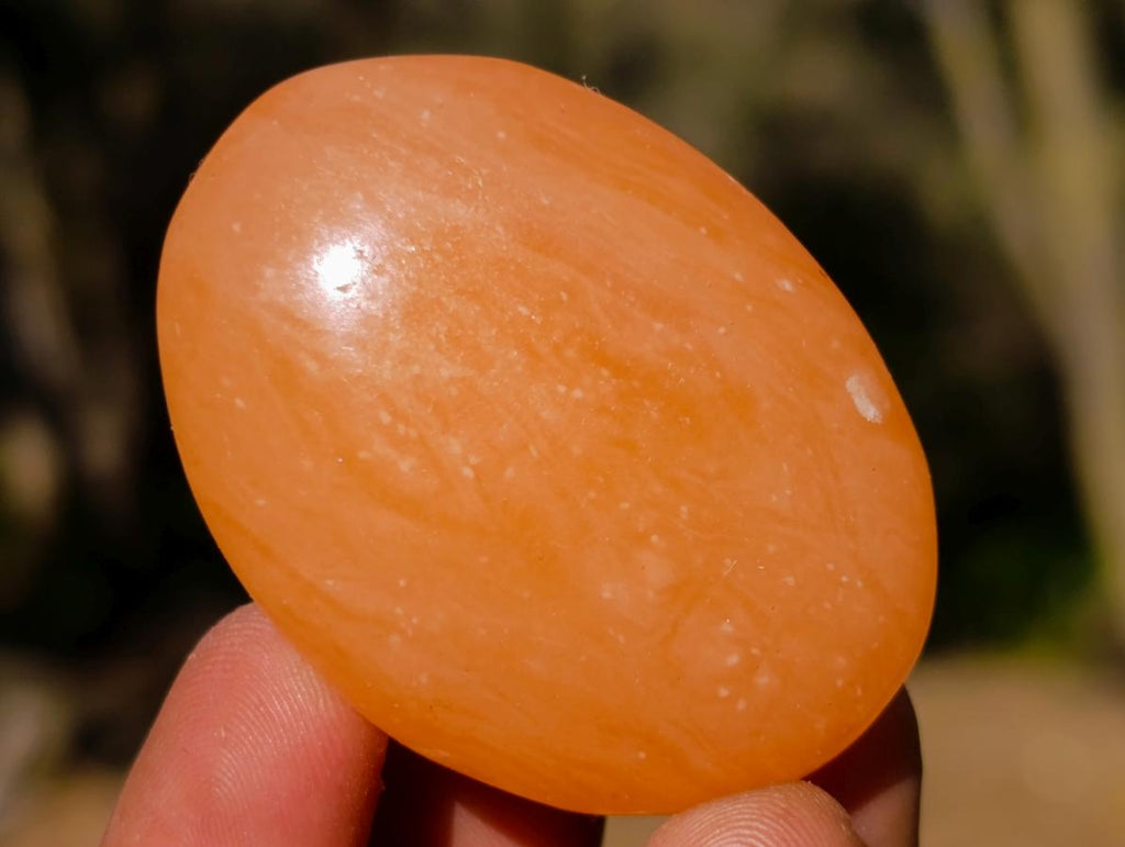 Polished Orange Twist Calcite Galets x 34 From Maevantanana, Madagascar - Toprock Gemstones and Minerals 