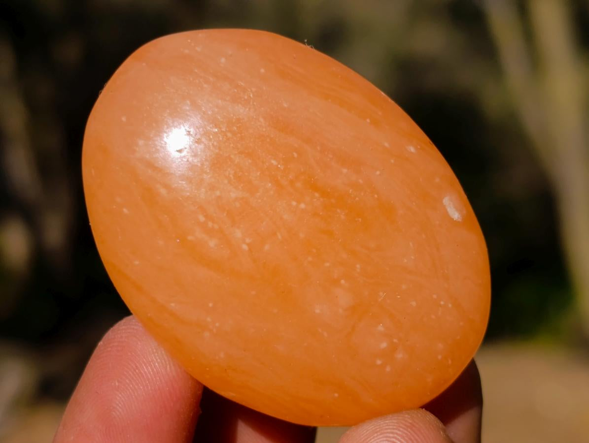 Polished Orange Twist Calcite Galets x 34 From Maevantanana, Madagascar - Toprock Gemstones and Minerals 