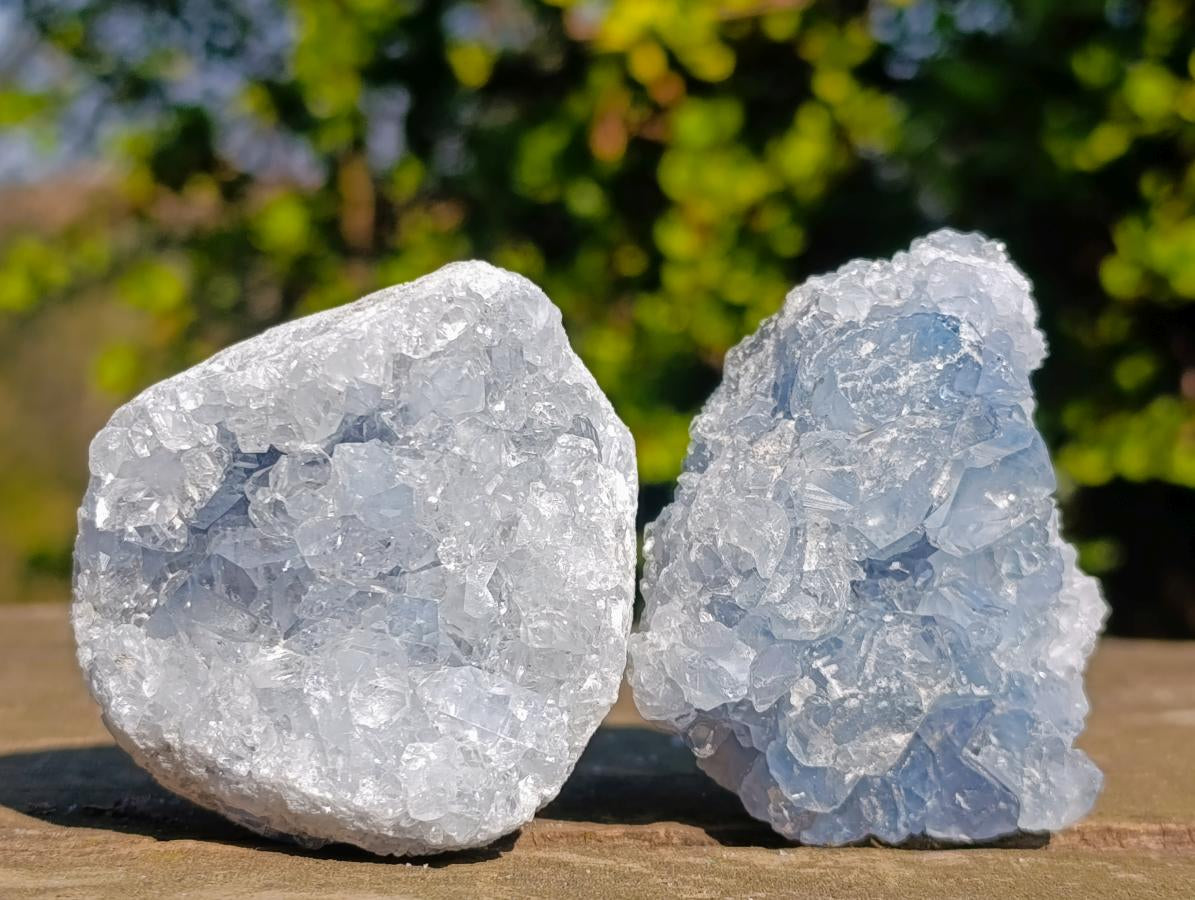 Natural Blue Celestite Specimens x 21 From Sakoany, Madagascar - Toprock Gemstones and Minerals 