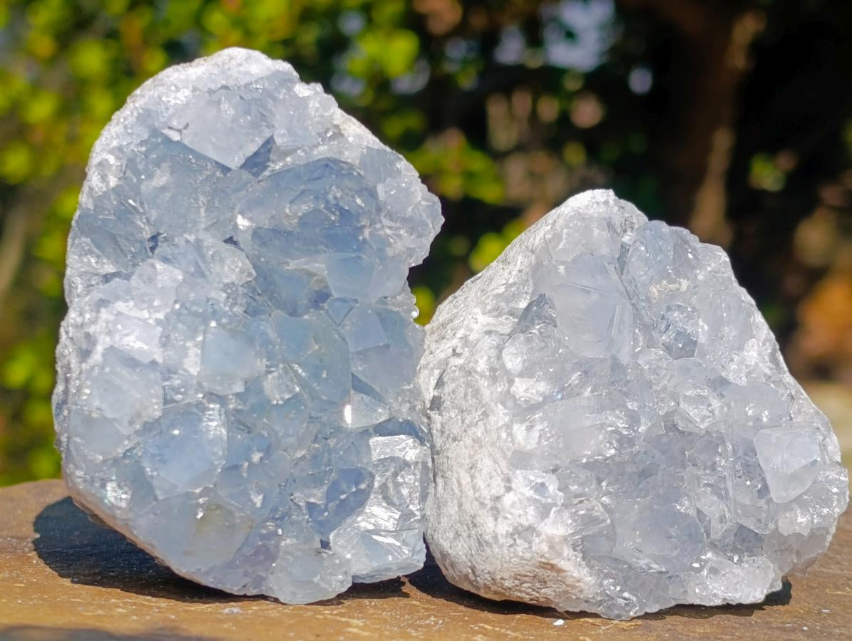 Natural Blue Celestite Specimens x 21 From Sakoany, Madagascar - Toprock Gemstones and Minerals 