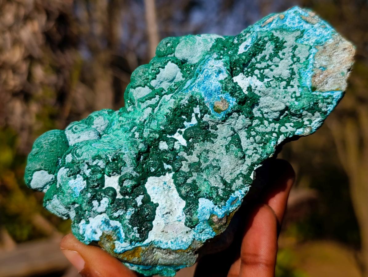 Natural Large Botryoidal Malacolla Specimens x 2 From Kulukuluku, Congo - Toprock Gemstones and Minerals 