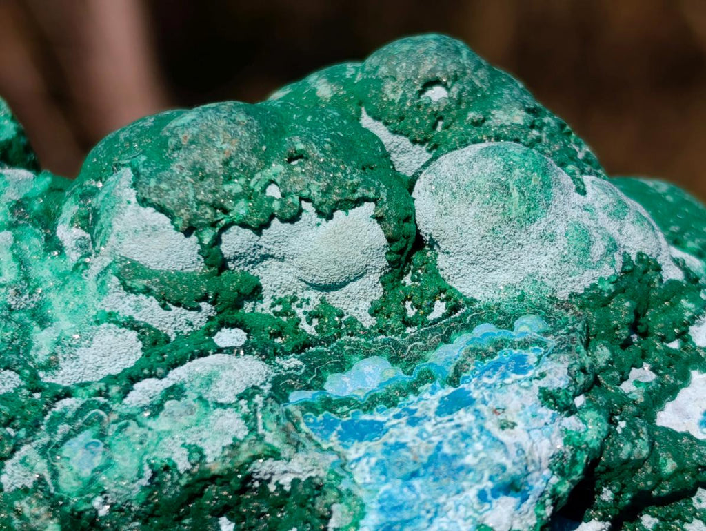 Natural Large Botryoidal Malacolla Specimens x 2 From Kulukuluku, Congo - Toprock Gemstones and Minerals 