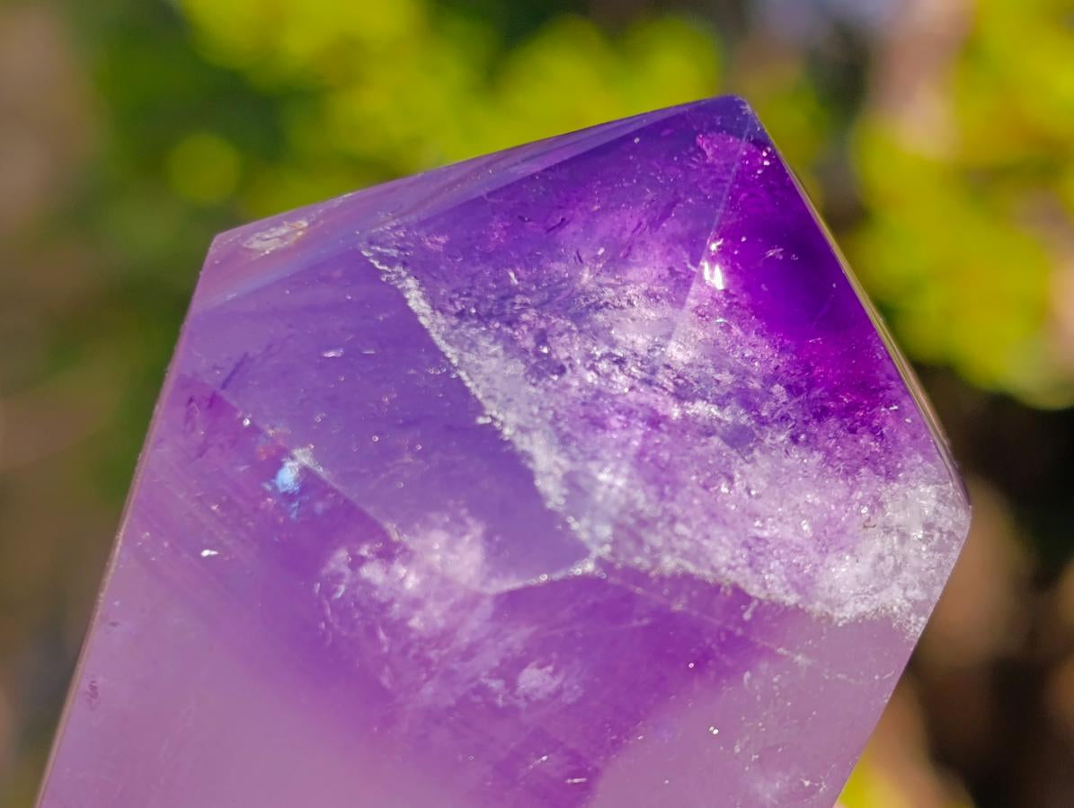 Polished Mixed Window Amethyst Crystals x 6 From Akansobe, Madagascar - Toprock Gemstones and Minerals 