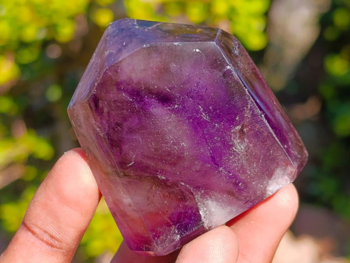Polished Mixed Window Amethyst Crystals x 6 From Akansobe, Madagascar - Toprock Gemstones and Minerals 