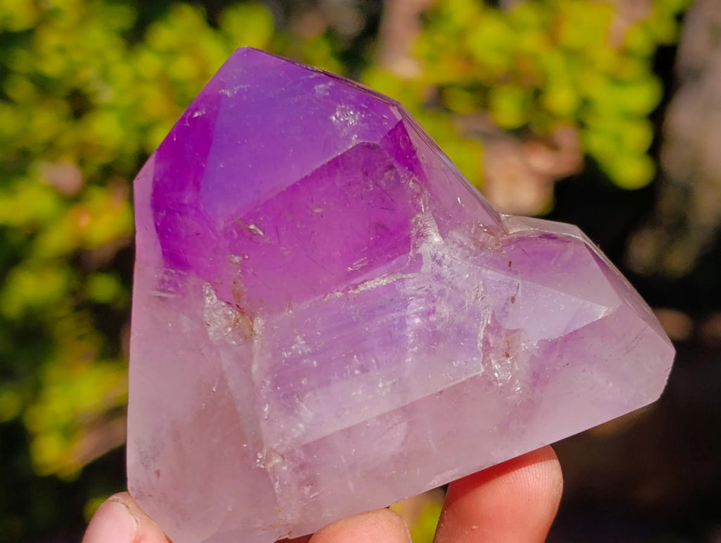 Polished Mixed Window Amethyst Crystals x 6 From Akansobe, Madagascar - Toprock Gemstones and Minerals 