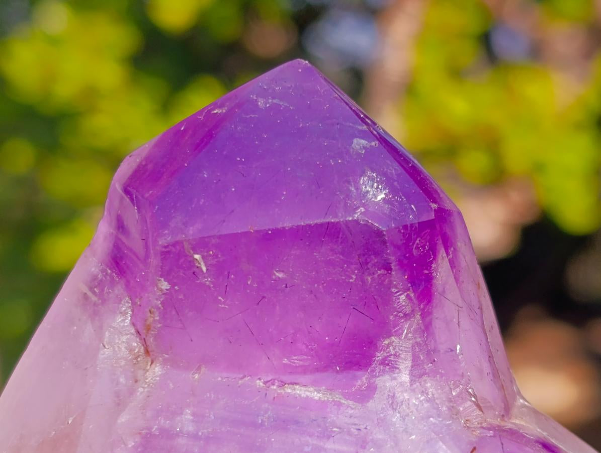 Polished Mixed Window Amethyst Crystals x 6 From Akansobe, Madagascar - Toprock Gemstones and Minerals 