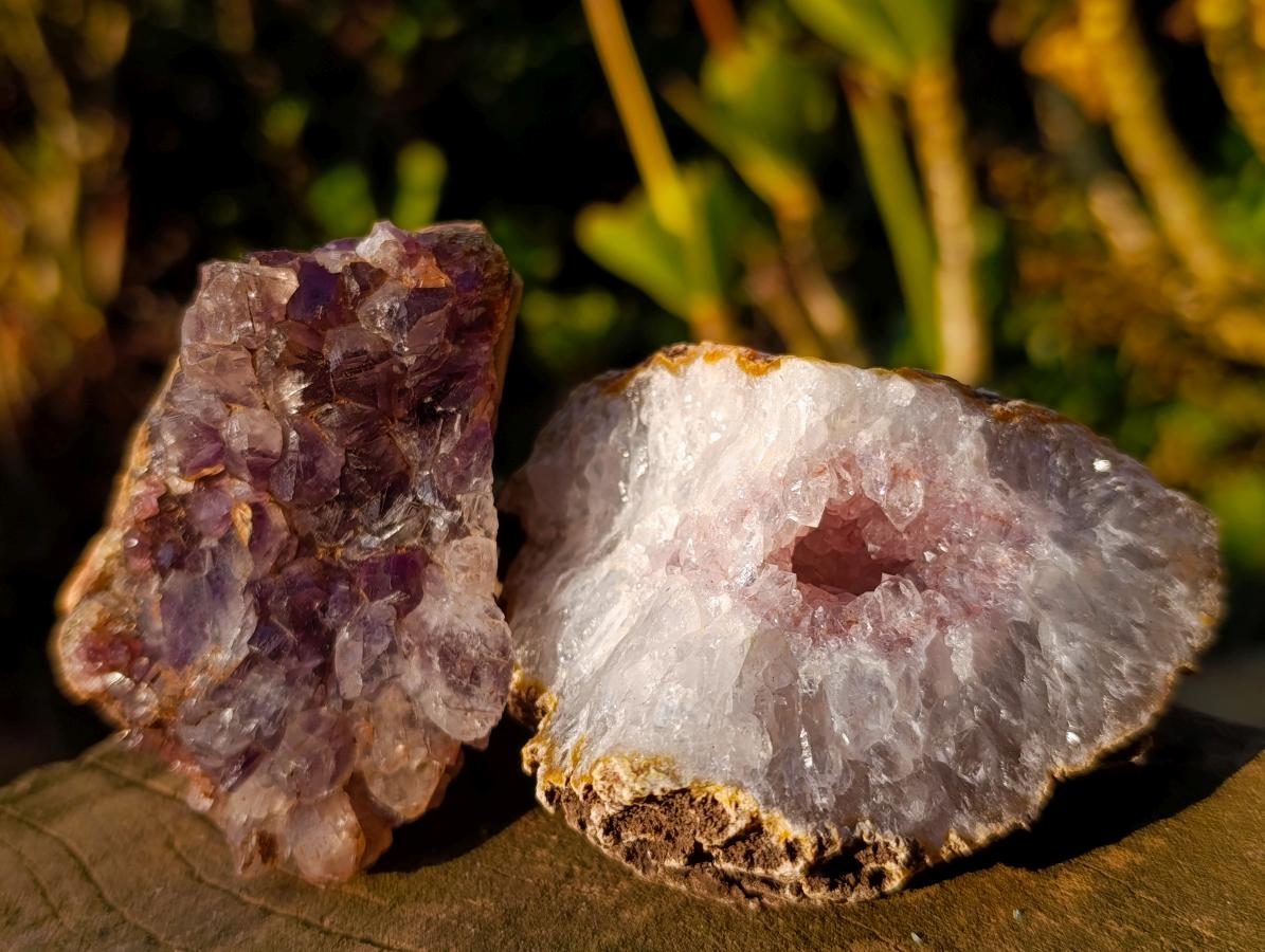 Natural Zululand Amethyst Agate Geodes x 14 From Jozini, South Africa - Toprock Gemstones and Minerals 