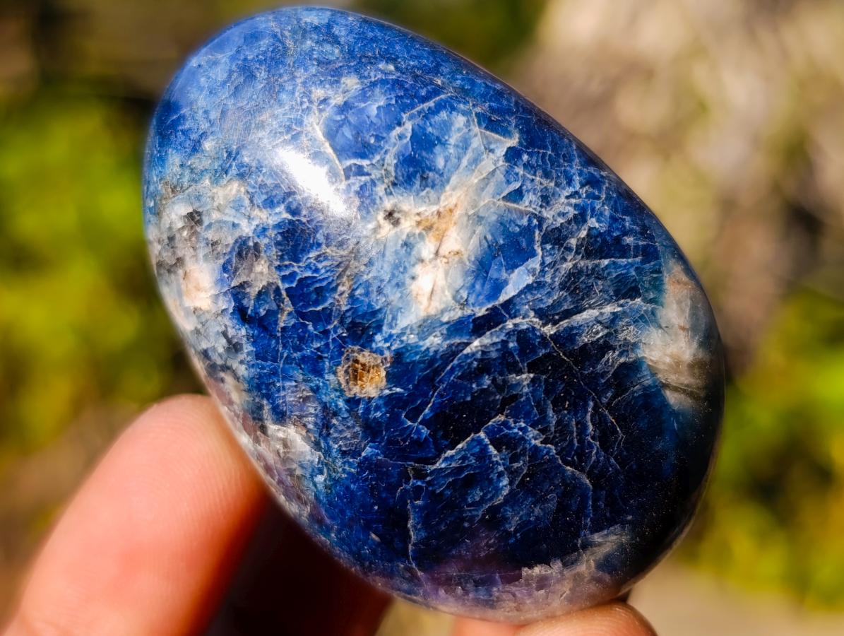 Polished Rare Dumortierite Galets x 24 From Madagascar - Toprock Gemstones and Minerals 